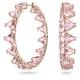 Swarovski Ortyx rozé karika fülbevaló háromszög rózsaszín kristályokkal 5614931