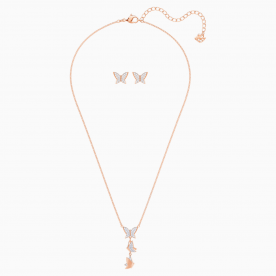 Swarovski Pillangós rozé fehér ékszer szett 5382365