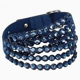 Swarovski Power kék duplasoros textil karkötő 5511697