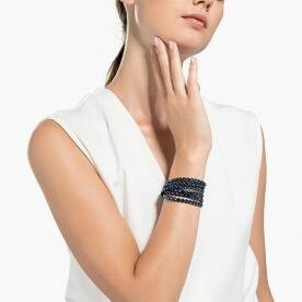 Swarovski Power kék duplasoros textil karkötő 5511697