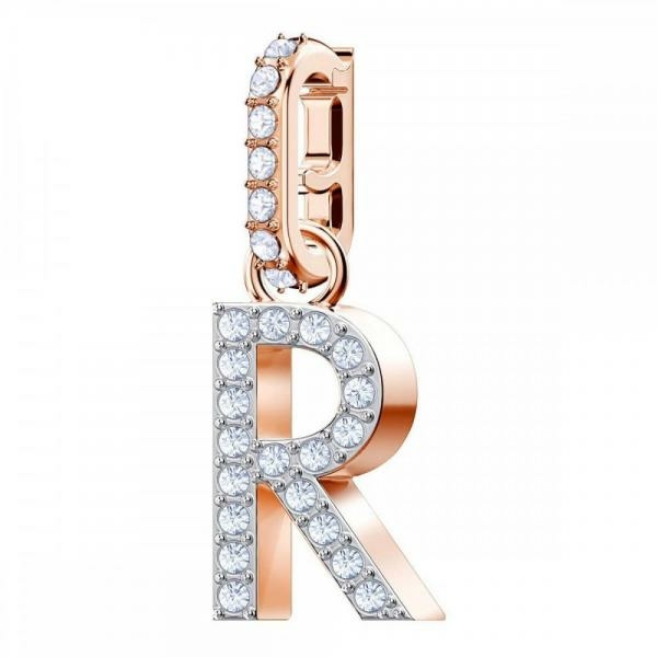 Swarovski R betű rozé charm 5437617