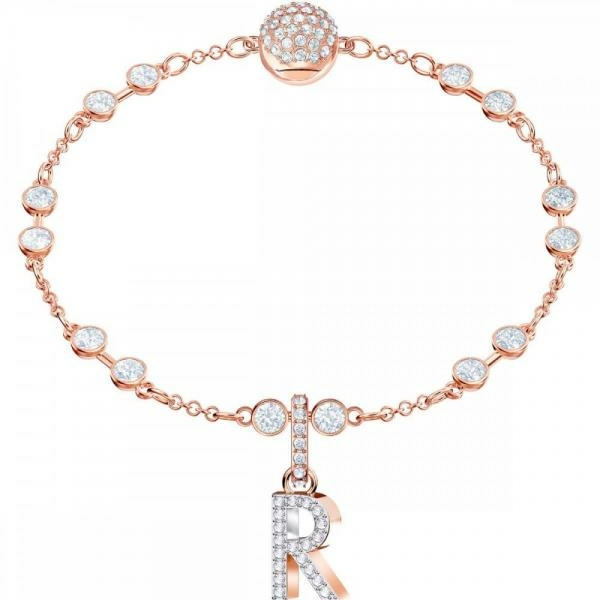 Swarovski R betű rozé charm 5437617