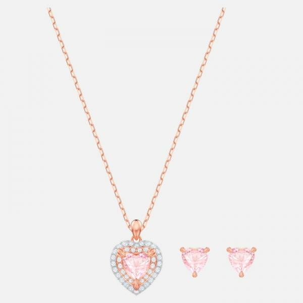 Swarovski Rozé ékszer szett rózsaszín kristállyal 5470897