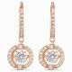 Swarovski Rozé függő fülbevaló swarovski kristállyal 5504753