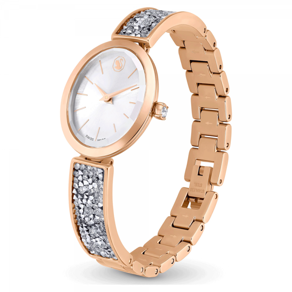 Swarovski Rozé női óra ovális számlappal szürke kristályokkal 5656851