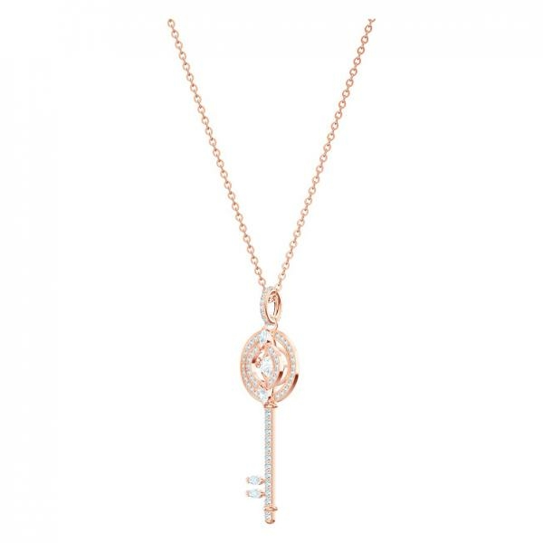 Swarovski Rozé nyaklánc mozgó swarovski kulcs medállal 5469120