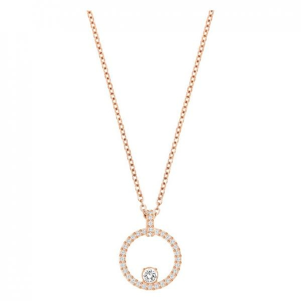 Swarovski Rozé nyaklánc swarovski kör medállal 5202446