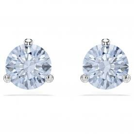 Swarovski Solitaire ezüst színű fülbevaló kék kristállyal 5725002