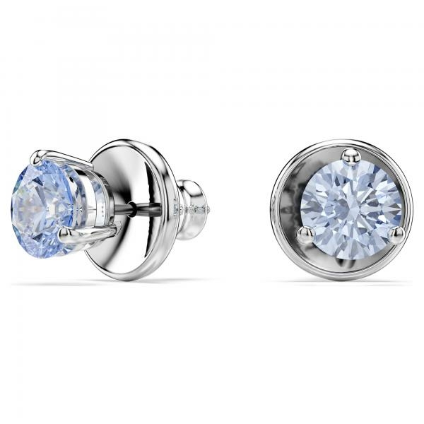 Swarovski Solitaire ezüst színű fülbevaló kék kristállyal 5725002