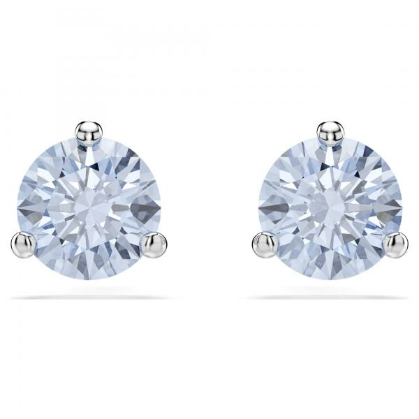 Swarovski Solitaire ezüst színű fülbevaló kék kristállyal 5725002