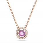 Swarovski Sparkling dance rozé nyaklánc lila kristállyal 5620551