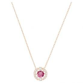 Swarovski Sparkling dance rozé nyaklánc piros kristállyal 5279421