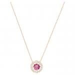 Swarovski Sparkling dance rozé nyaklánc piros kristállyal 5279421