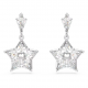 Swarovski Stella ezüst színű csepp alakú fülbevaló kristállyal 5652002