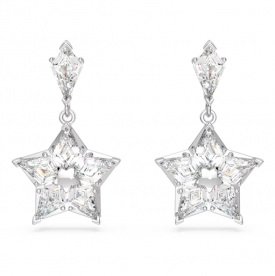 Swarovski Stella ezüst színű csepp alakú fülbevaló kristállyal 5652002