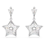 Swarovski Stella ezüst színű csepp alakú fülbevaló kristállyal 5652002