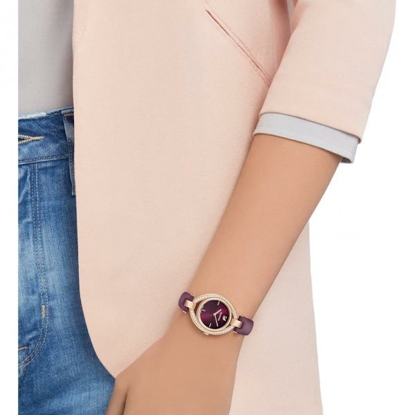 Swarovski Stella rozé bordó bőr szíjas óra 5376839