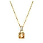 Swarovski Stilla arany színű nyaklánc négyzet alakú kristállyal 5648749