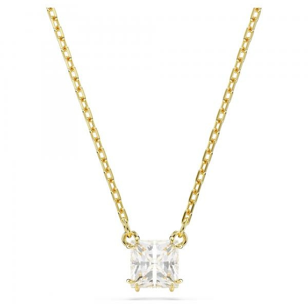 Swarovski Stilla arany színű nyaklánc négyzet kristállyal 5693153