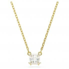 Swarovski Stilla arany színű nyaklánc négyzet kristállyal 5693153