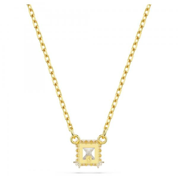 Swarovski Stilla arany színű nyaklánc négyzet kristállyal 5693153