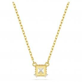 Swarovski Stilla arany színű nyaklánc négyzet kristállyal 5693153
