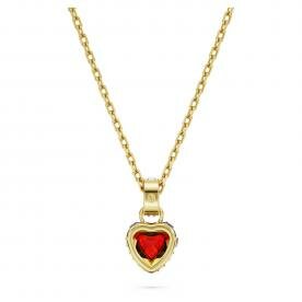Swarovski Stilla arany színű nyaklánc piros szív kristállyal 5648750