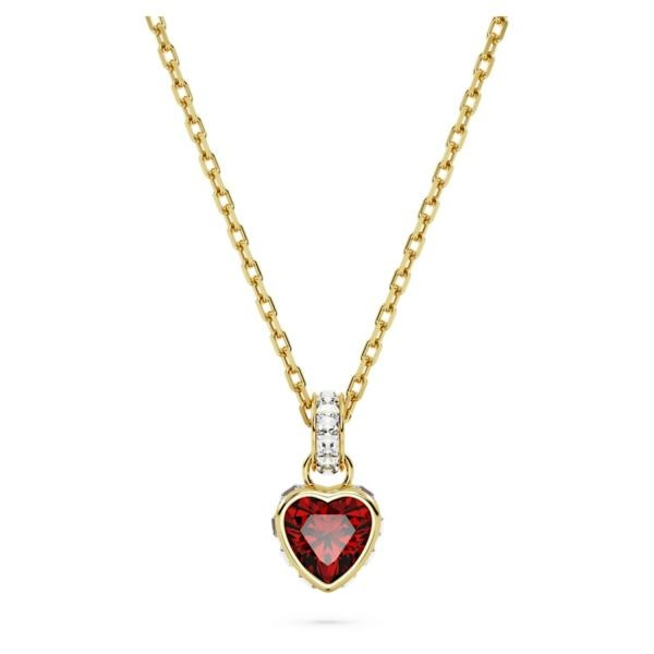 Swarovski Stilla arany színű nyaklánc piros szív kristállyal 5648750
