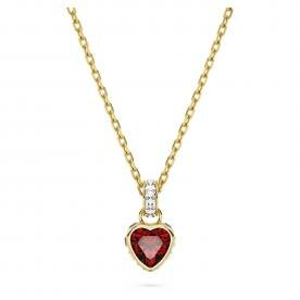 Swarovski Stilla arany színű nyaklánc piros szív kristállyal 5648750