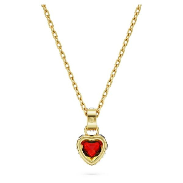 Swarovski Stilla arany színű nyaklánc piros szív kristállyal 5648750