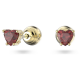Swarovski Stilla arany színű piros szív bedugós fülbevaló 5639133