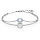 Swarovski Stilla dupla ezüst színű karkötő kék kristállyal 5668244