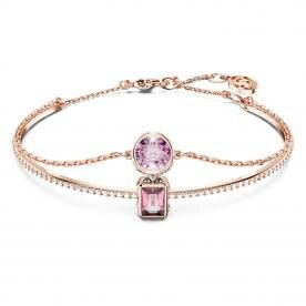 Swarovski Stilla dupla rozé karkötő rózsaszín kristállyal 5668243
