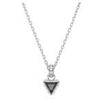 Swarovski Stilla ezüst színű nyaklánc fekete háromszög kristállyal 5648752