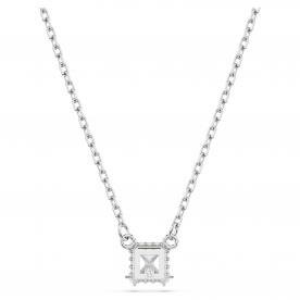 Swarovski Stilla ezüst színű nyaklánc négyzet alakú kristállyal 5701903