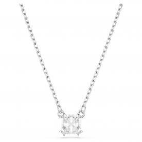 Swarovski Stilla ezüst színű nyaklánc négyzet alakú kristállyal 5701903