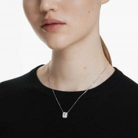 Swarovski Stilla ezüst színű nyaklánc nyolcszög metszésű kristállyal 5693405