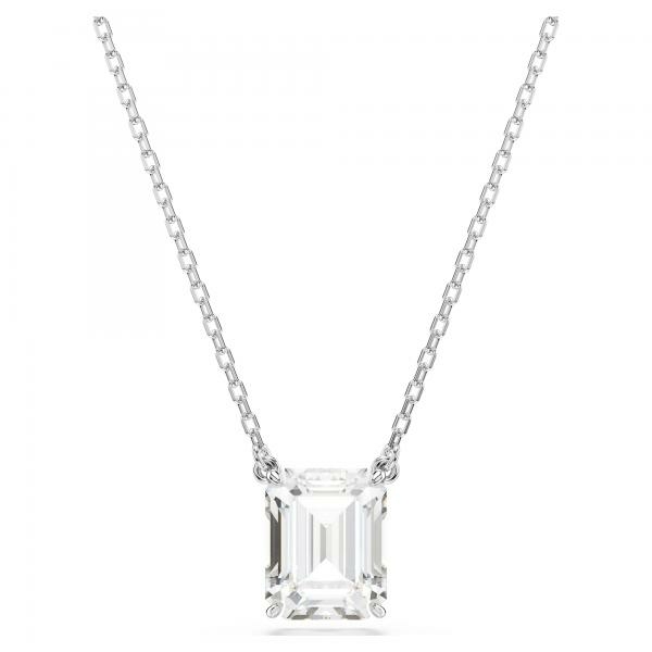 Swarovski Stilla ezüst színű nyaklánc nyolcszög metszésű kristállyal 5693405
