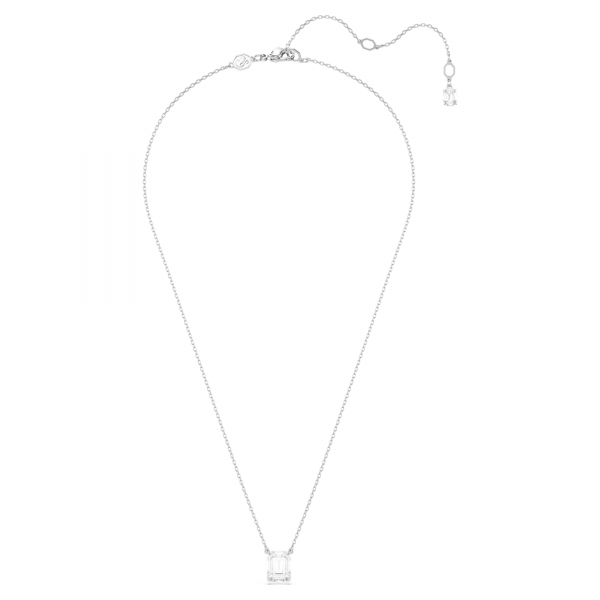 Swarovski Stilla ezüst színű nyaklánc nyolcszög metszésű kristállyal 5693405