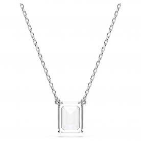 Swarovski Stilla ezüst színű nyaklánc nyolcszög metszésű kristállyal 5693405