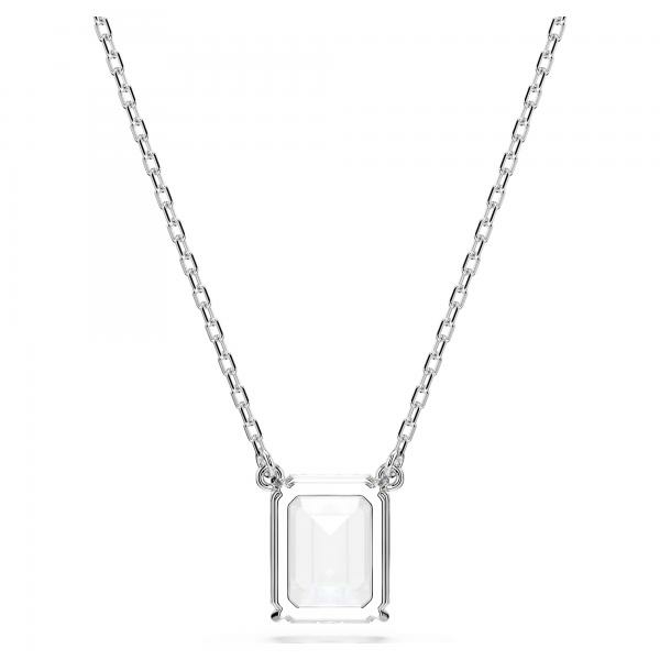 Swarovski Stilla ezüst színű nyaklánc nyolcszög metszésű kristállyal 5693405