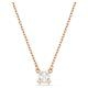 Swarovski Stilla rose nyaklánc négyzet alakú kristállyal 5701904