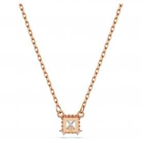 Swarovski Stilla rose nyaklánc négyzet alakú kristállyal 5701904