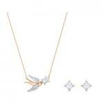 Swarovski Travel rozé színű repülő fecske nyaklánc szett 5526491