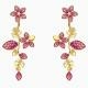 Swarovski Tropical flower fülbevaló rózsaszín kristályokkal 5520648