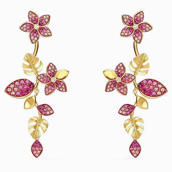 Swarovski Tropical flower fülbevaló rózsaszín kristályokkal 5520648
