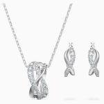Swarovski Twist ékszer szett fehér kristályokkal 5579790