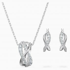 Swarovski Twist ékszer szett fehér kristályokkal 5579790