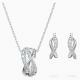 Swarovski Twist ékszer szett fehér kristályokkal 5579790