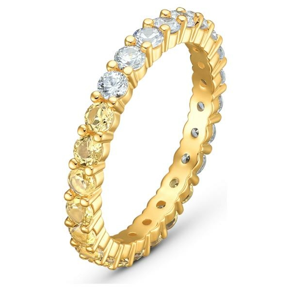 Swarovski Vittore arany színű gyűrű sárga és fehér kristályokkal 
